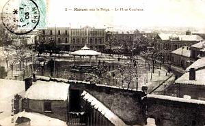 MASCARA - PLACE GAMBETTA SOUS LA NEIGE - 1906